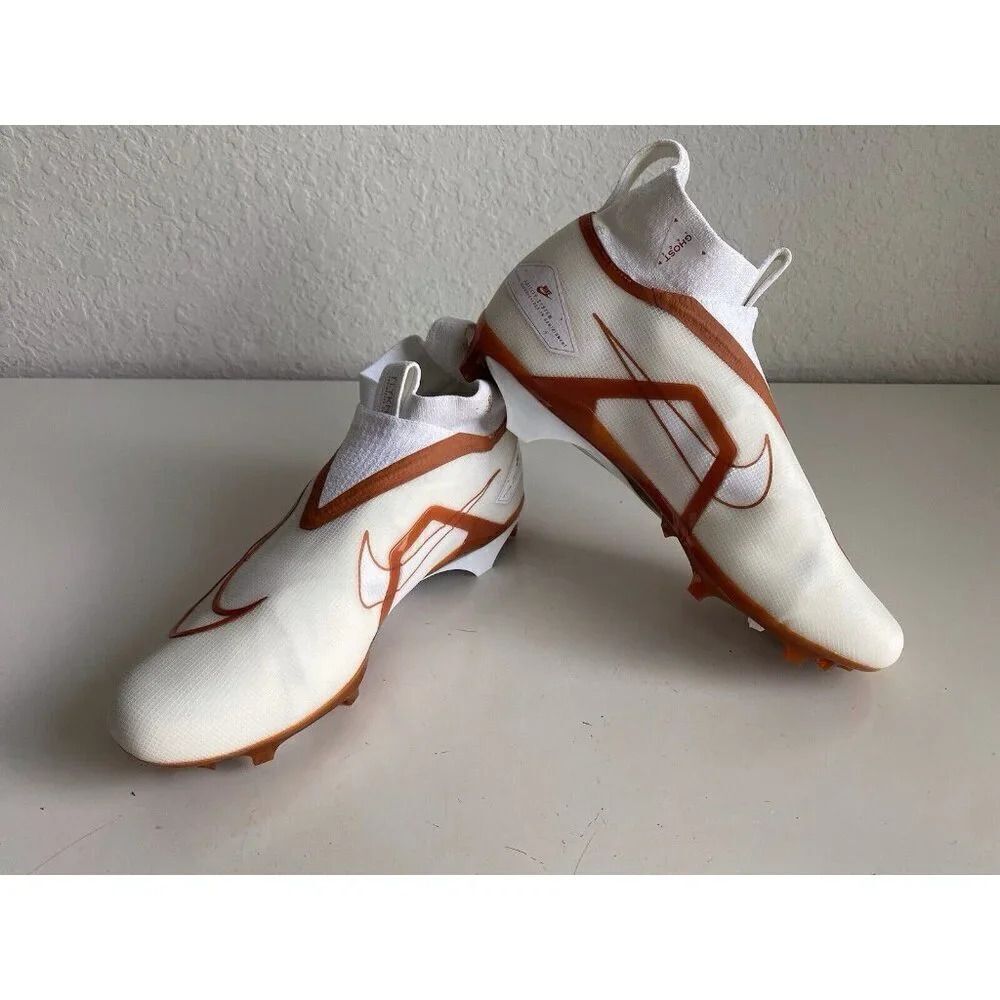 Nike Alpha Menace Elite 3 TEXAS LONGHORNS PE Football Cleats DH3353-100 Men’s 13